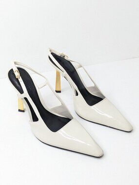 Schutz Sophia Slingback Pumps Sugar White Women's 7